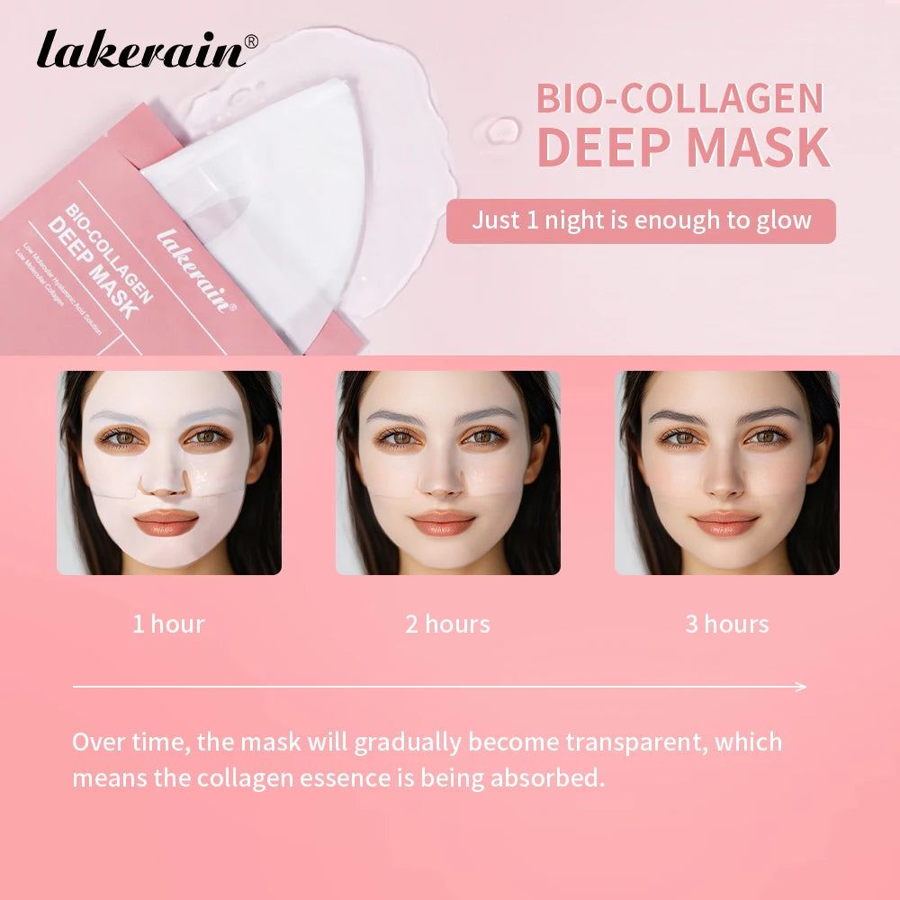 Bio-Collagen Deep Face Mask Shrink Pores Deep Hydrating Overnight Mask Moisturizing Refreshing Brightening Face Skin Care
